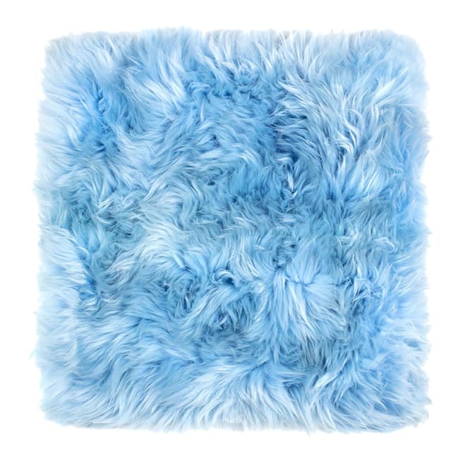 Royal Dream Heavenly Blue Sheepskin Chair Pad 40x40cm