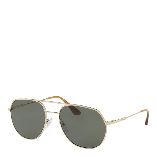 Prada Men's Gold Prada Sunglasses 54mm
