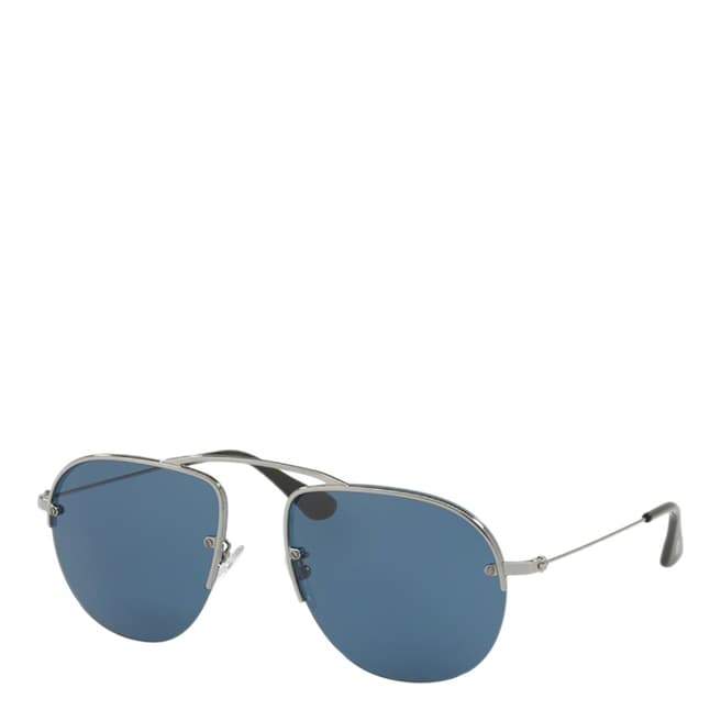 Prada Men's Silver/Blue Prada Sunglasses 54mm