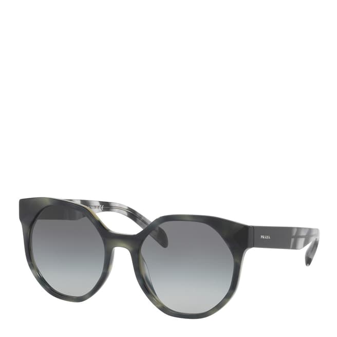 Prada Women's Striped Grey Prada Sunglasses 55mm