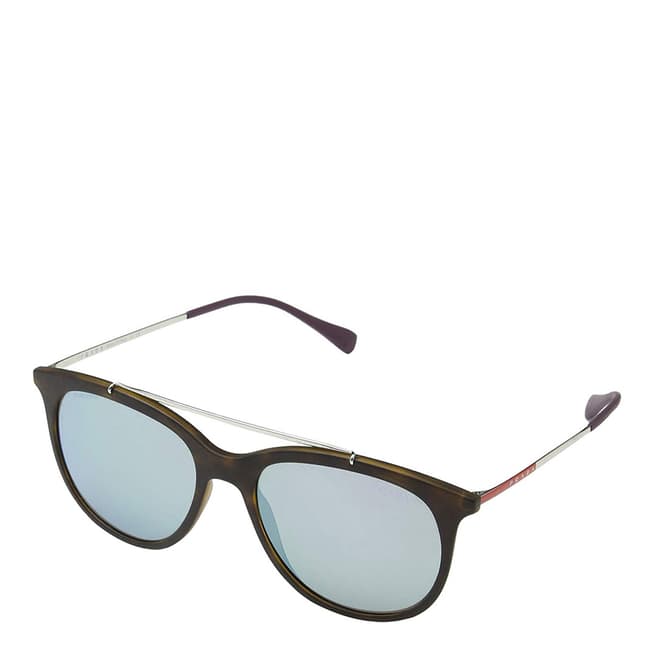Prada Womens Brown/Blue Prada Round Sunglasses 54mm