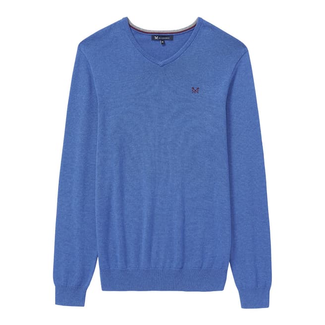 Crew Clothing Blue Foxley V Neck