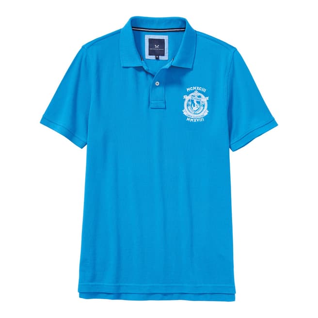 Crew Clothing Blue Crested Polo