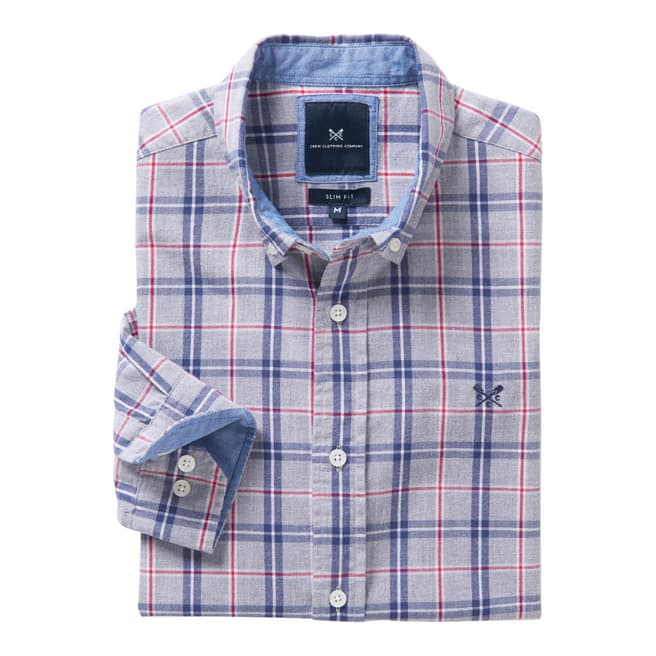 Crew Clothing Red/Blue Anderby Slim Check Shirt