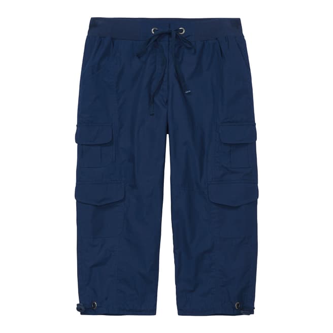 Crew Clothing Navy Wentworth Cropped Trousers 