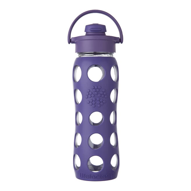 Lifefactory Royal Purple Glass Bottle with Flip Cap, 650ml 