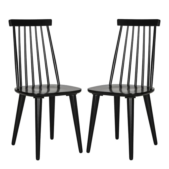 Safavieh Cabrera Accent Chair ( Set of 2 ), Black