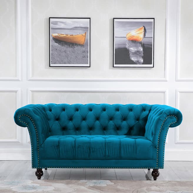 Birlea Chester 2 Seater Sofa - Blue