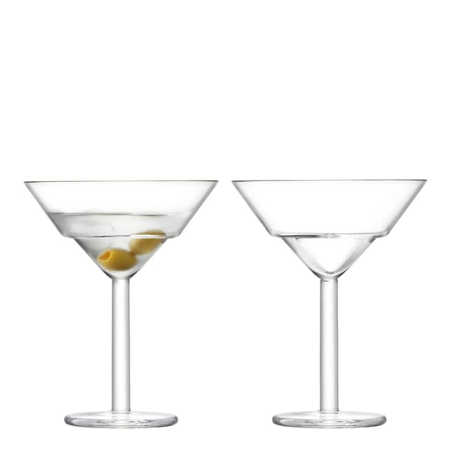 LSA Set of 2 Martini Glasses, 230ml