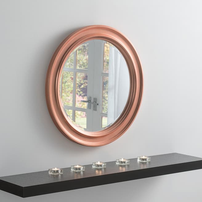 Yearn Copper Denver Round Mirror 65cm