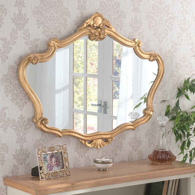 Yearn Gold Rectangle Mirror 91x71cm
