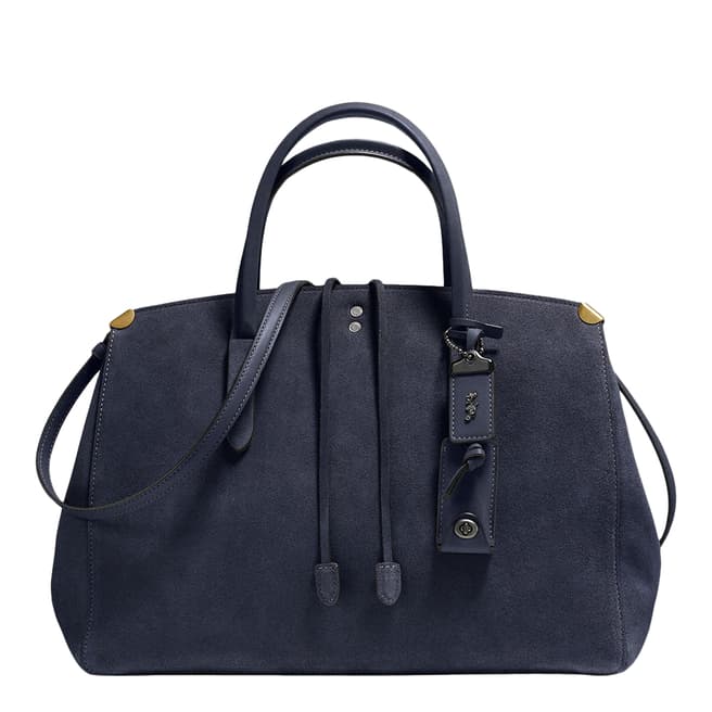 Coach Mightnight Navy Suede Cooper Carryall