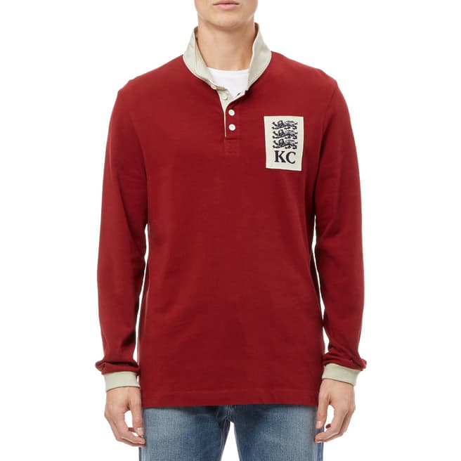 Kent & Curwen Red Newstokes 3 Lions Rugby Shirt