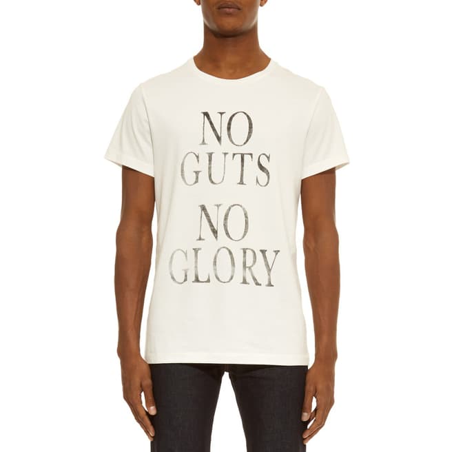 Kent & Curwen White 'No Guts, No Glory' T-Shirt