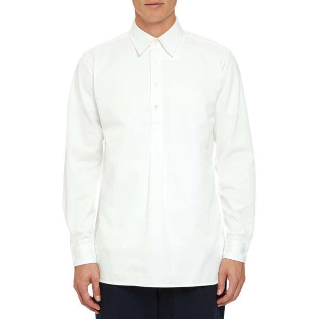 Kent & Curwen White Crondall Overhead Shirt