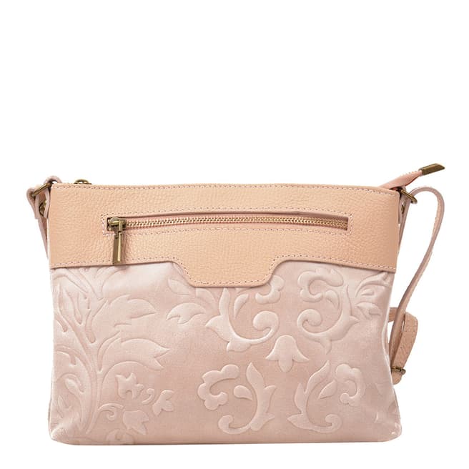 Renata Corsi Dusty Pink Floral Design Shoulder Bag