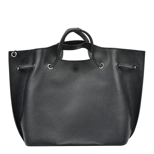 Mangotti Bags Black Double Handle Bucket Bag