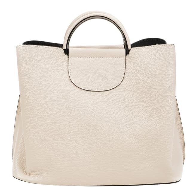 Mangotti Bags Beige Leather Top Handle Bag