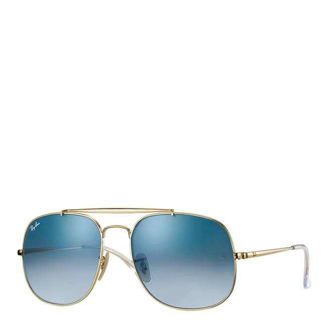Ray-Ban Men's Gold General Sunglasses 57mm