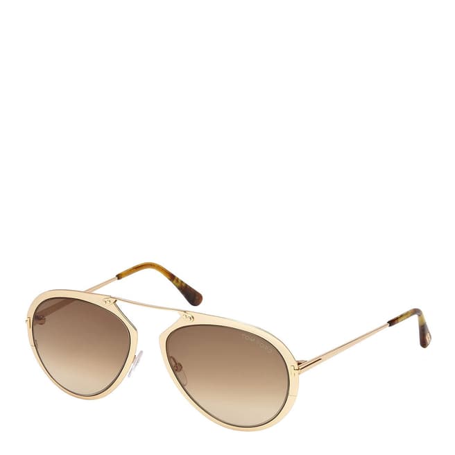 Tom Ford Men's Gold Sunglasses 55mm