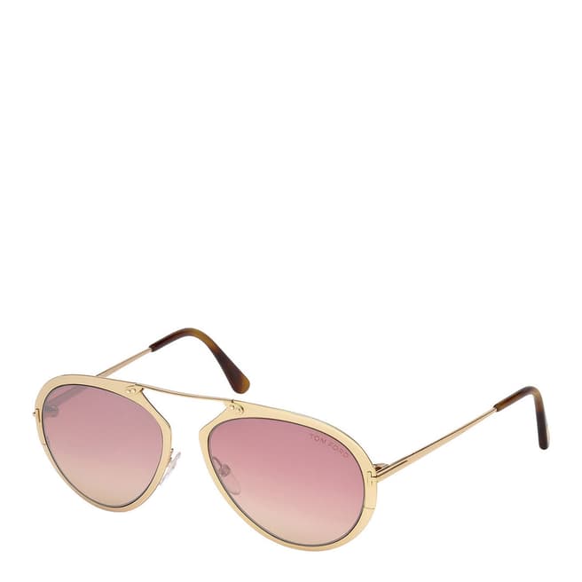 Tom Ford Men's Gold Sunglasses 55mm