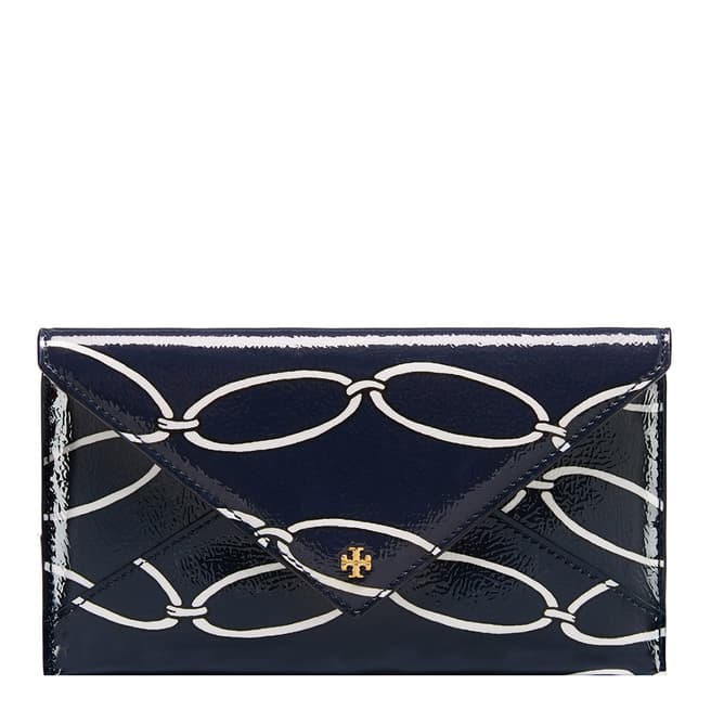 Tory Burch Elliptical Link Printed Chain Leather Envelope