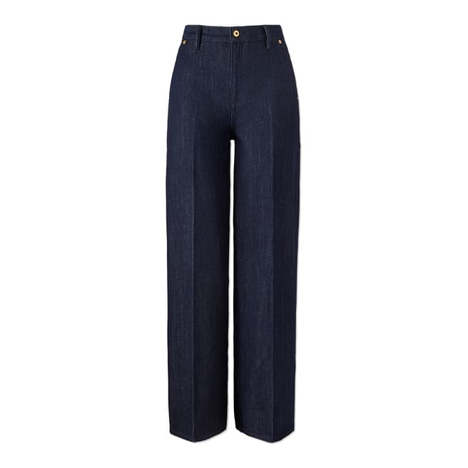 Tory Burch Navy Tilly Wide Jeans
