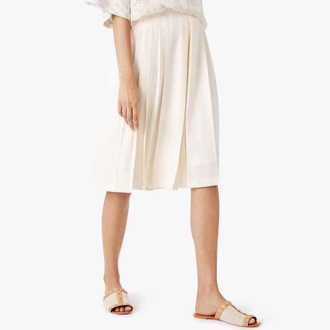 Tory Burch Navy Faye Pleated Culottes