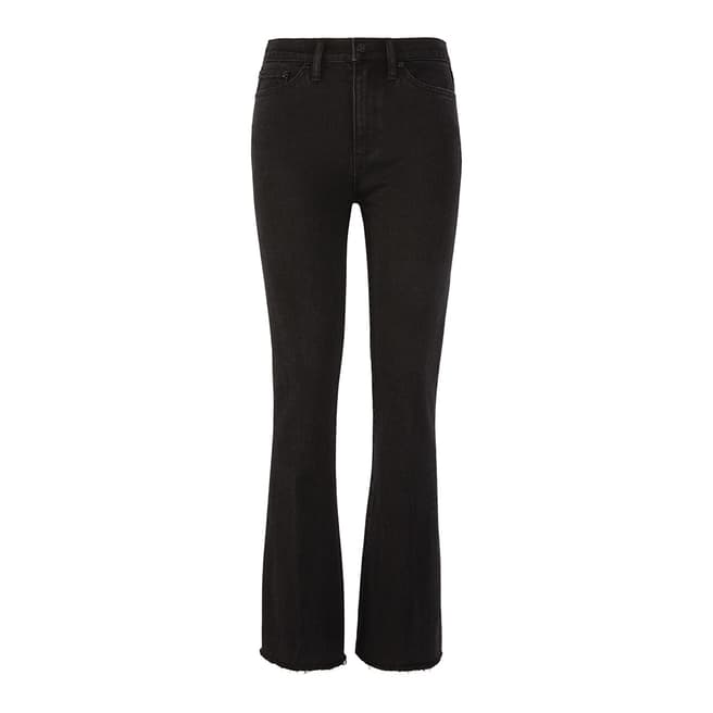 Tory Burch Black Wade Frayed Flared Jeans