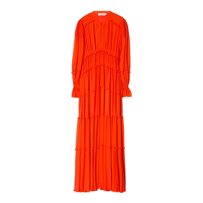 Tory Burch Orange Stella Gown Dress