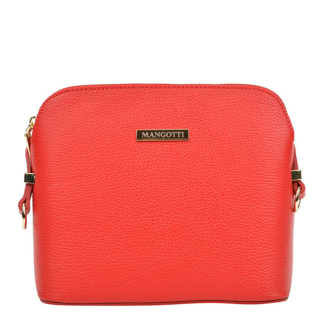 Mangotti Red Leather Crossbody Bag