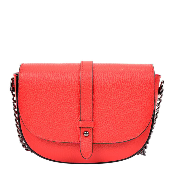 Sofia Cardoni Red Leather Crossbody Bag