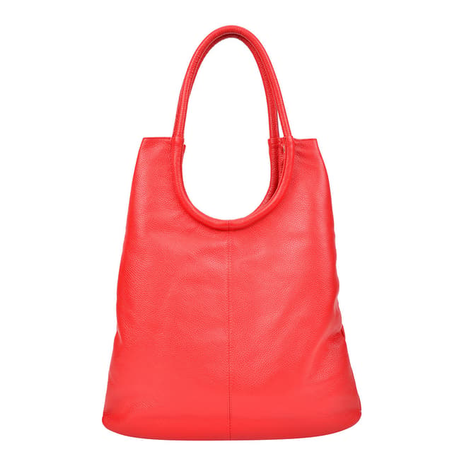 Sofia Cardoni Red Leather Shoulder Bag