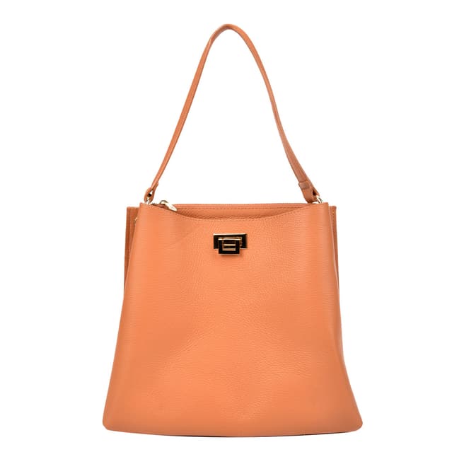 Sofia Cardoni Orange Leather Handbag
