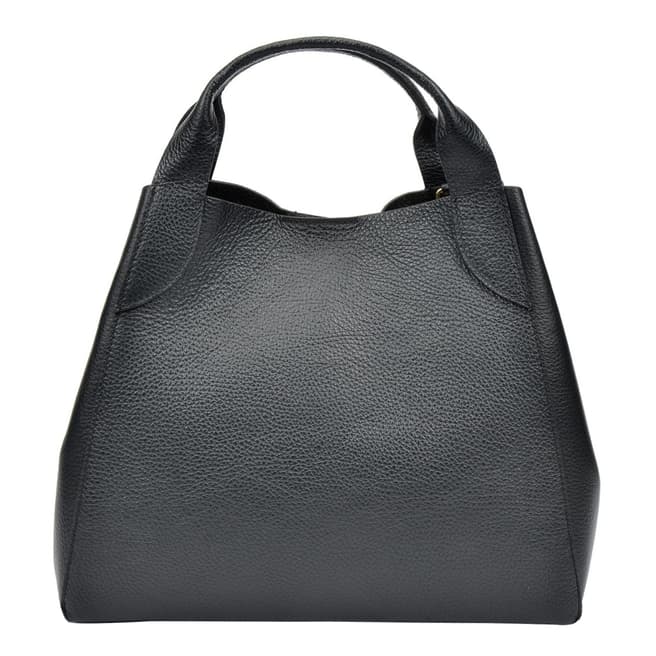 Sofia Cardoni Black Leather Tote Bag