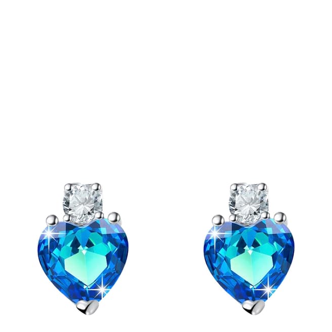 Ma Petite Amie Heart Earrings with Swarovski Crystals