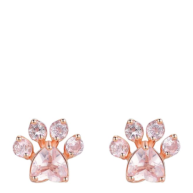 Ma Petite Amie Paw Earrings with Swarovski Crystals