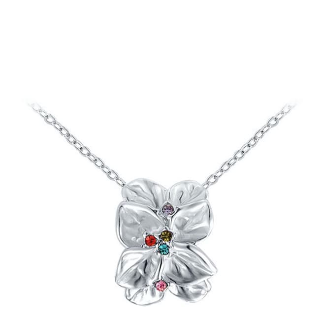 Ma Petite Amie Rose Petal Necklace with Swarovski Crystals