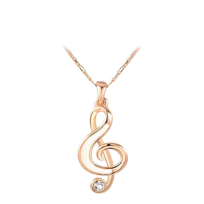 Ma Petite Amie Music Note Necklace with Swarovski Crystals