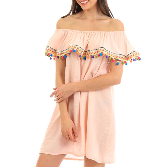 Fille de Coton Pink Tassel Cotton Dress