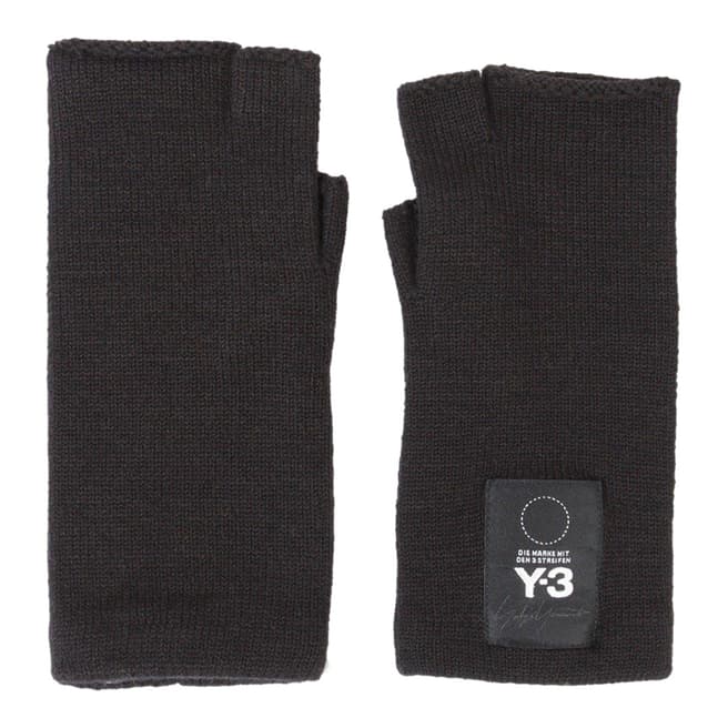 Y-3 Black Y-3 Logo Fingerless Gloves