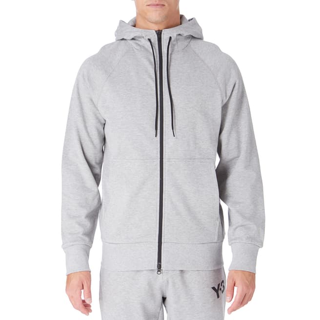 adidas Y-3 Grey Classic Zip Hooded Sweatshirt