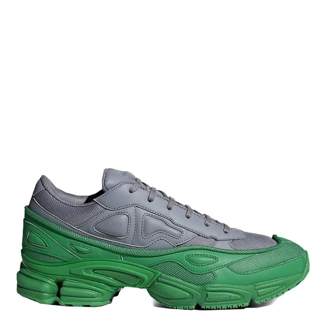 Adidas By Raf Simons Grey & Green Raf Simons Ozweego Sneaker