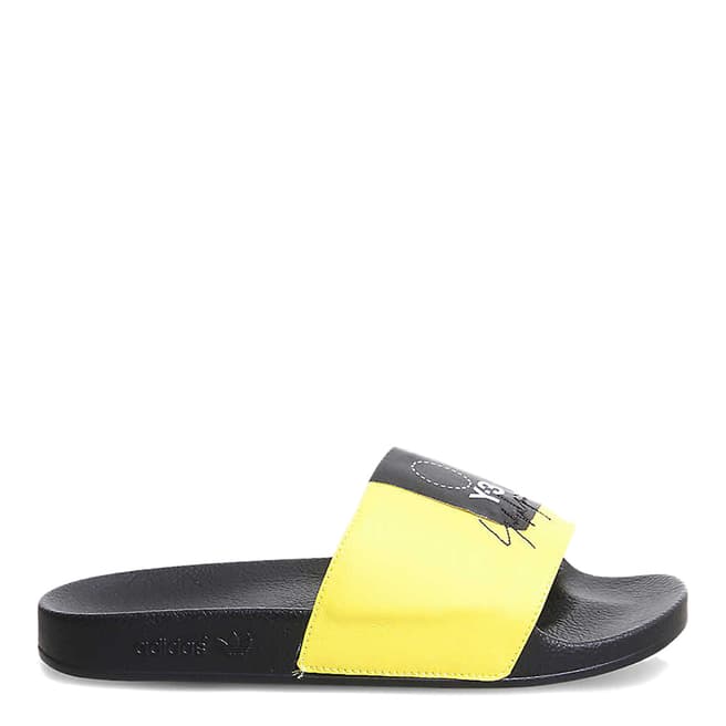 adidas Y-3 Black & Yellow Y-3 Adilette Slide