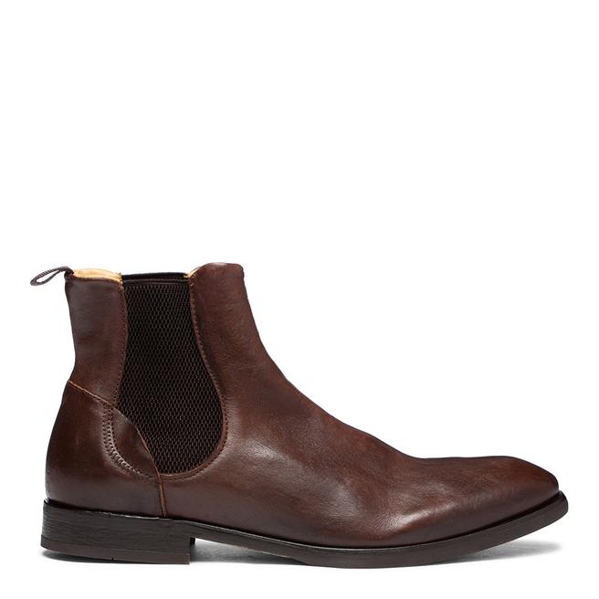 Hudson London Brown Washed Leather Watchley Chelsea Boots