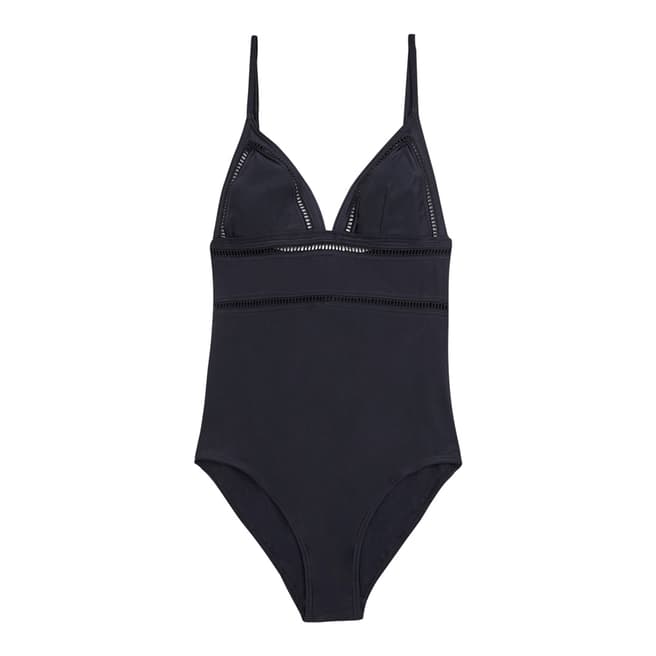 French Connection Black Laddered Swim Costume