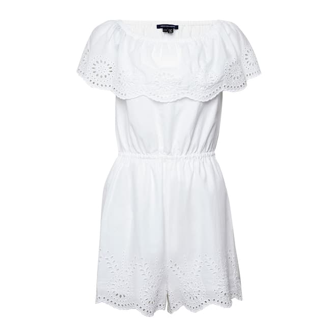 French Connection Linen White Aadhira Playsuit