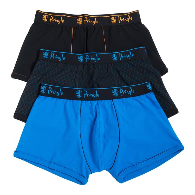 Pringle Multi Blue/Black 3 Pack Boxer Shorts