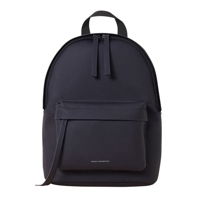French Connection Utility Blue Nina Leather Backpack