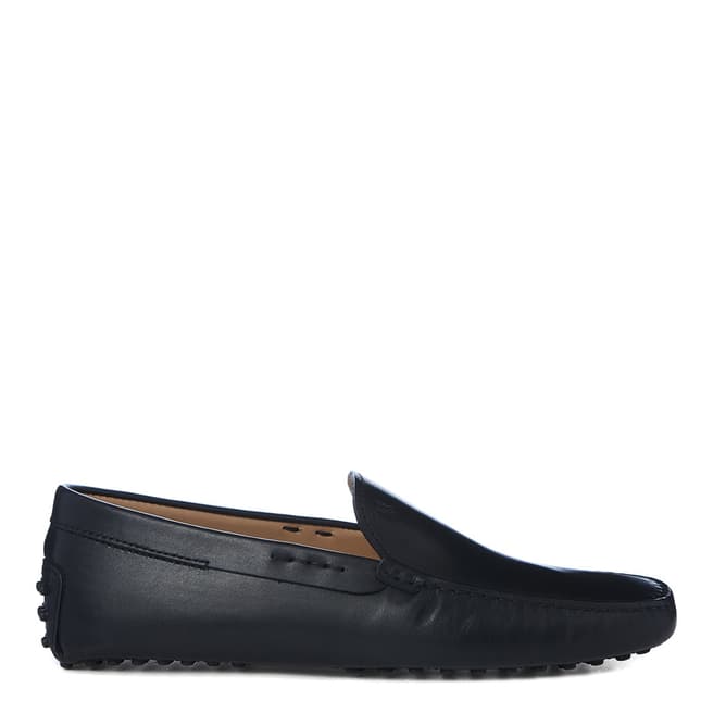 Tod's Black Leather Gommini Loafers